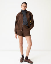 CASACO COM PUNHO LARGO - MARROM