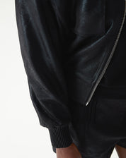 JAQUETA BOMBER METALIZADA - PRETO