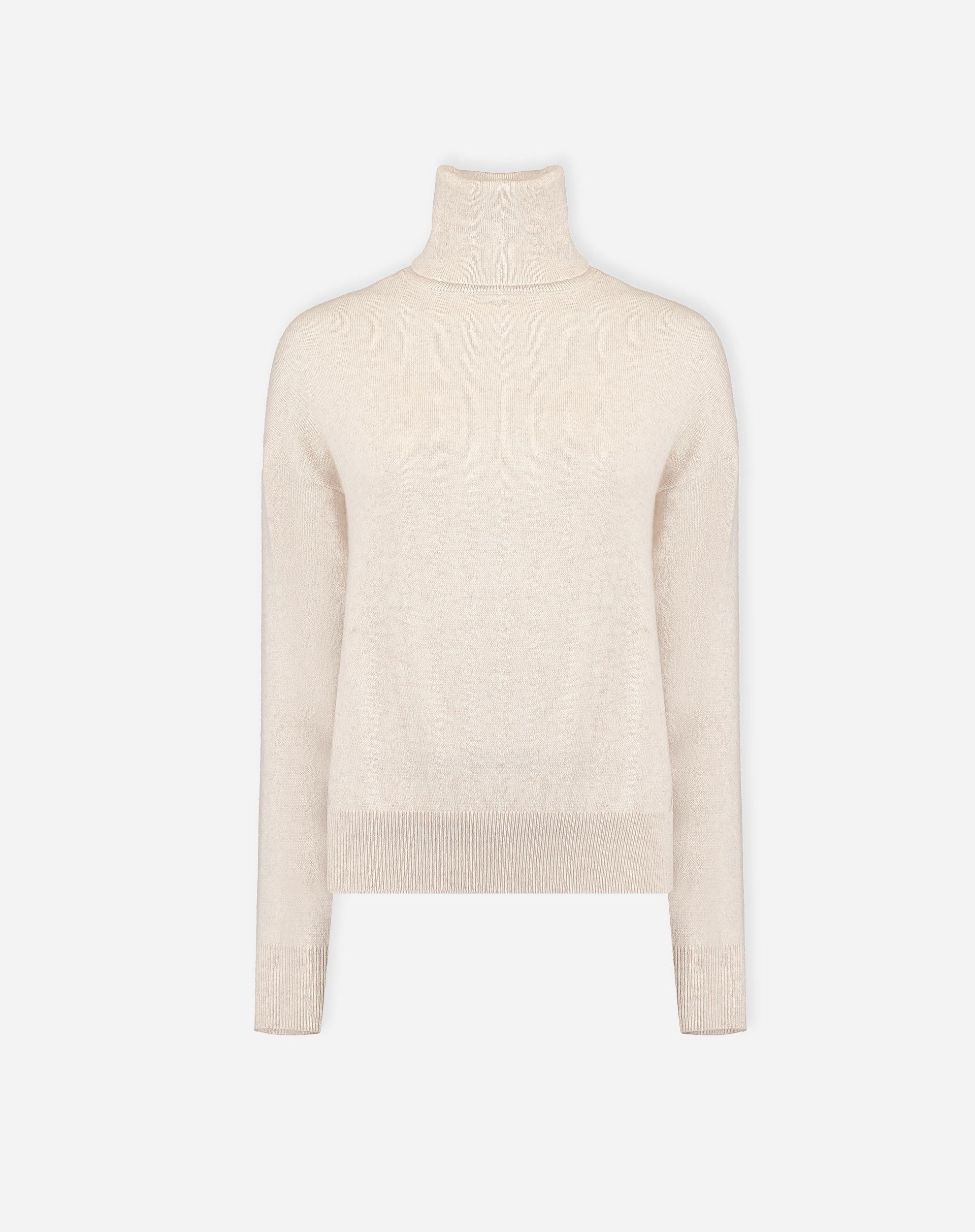 SUÉTER CASHMERE DELUXE GOLA ALTA  - AREIA