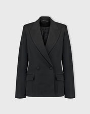 BLAZER SLIM ABOTOAMENTO DUPLO ALFAIATARIA - PRETO