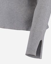 SUÉTER TRICOT GOLA CARECA - CINZA MESCLA