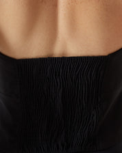 BLUSA SEM ALÇAS ALFAIATARIA - PRETO