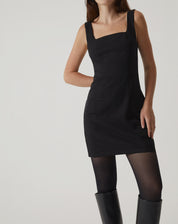 Vestido Curto Acinturado Alfaiataria - Preto