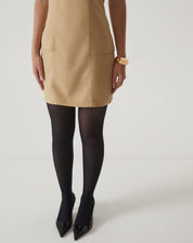 VESTIDO CURTO ACINTURADO ALFAIATARIA - AREIA