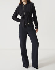 JAQUETA COM AMARRAÇÃO DE ALFAIATARIA - PRETO