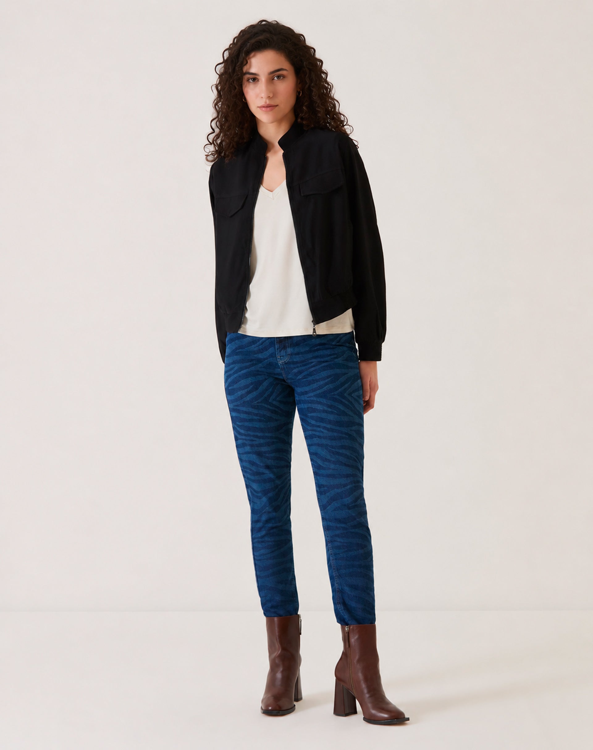 Calça Mom  Zebra Jeans - Azul Médio