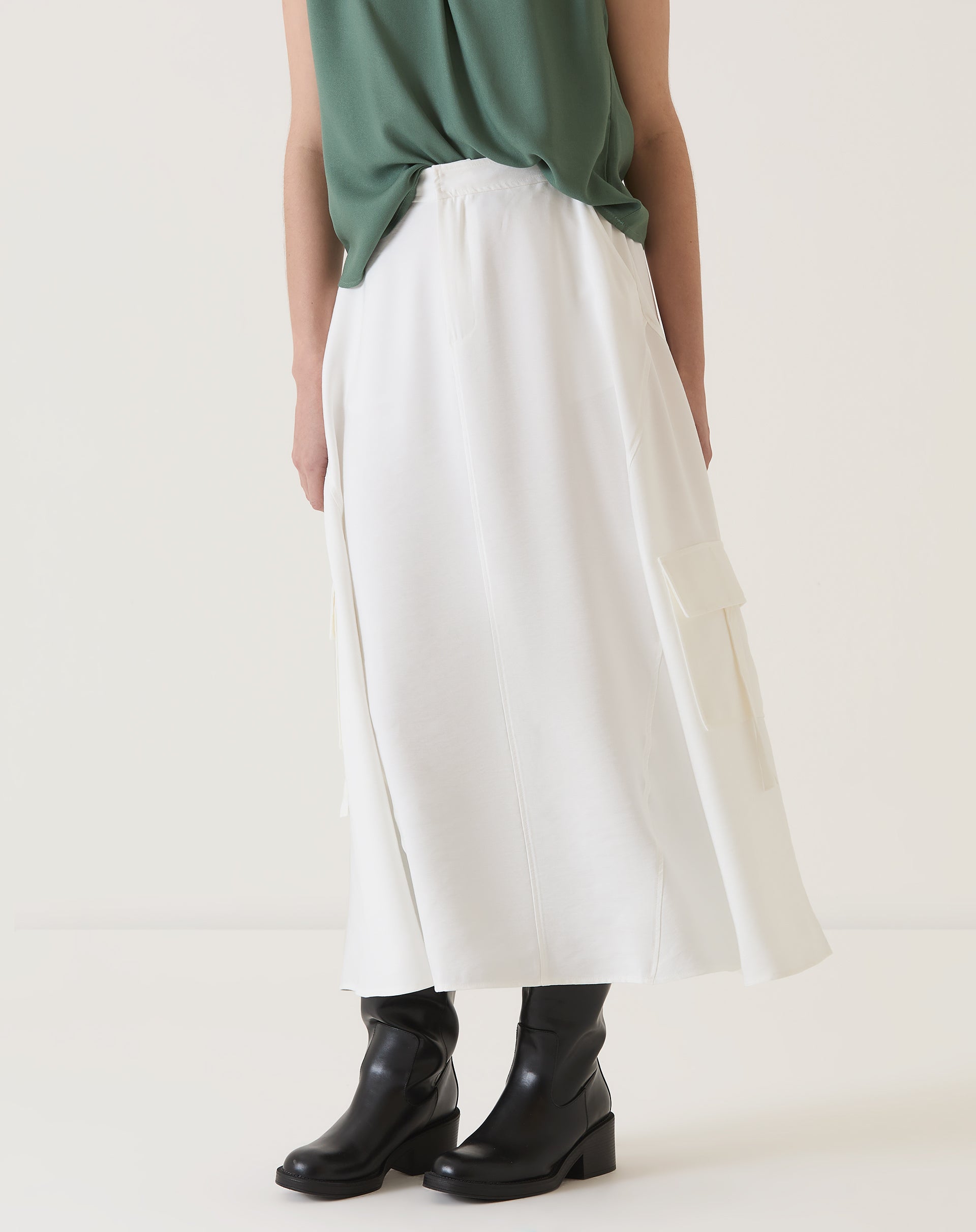 SAIA BOLSOS CARGO DE ALFAIATARIA - OFF-WHITE