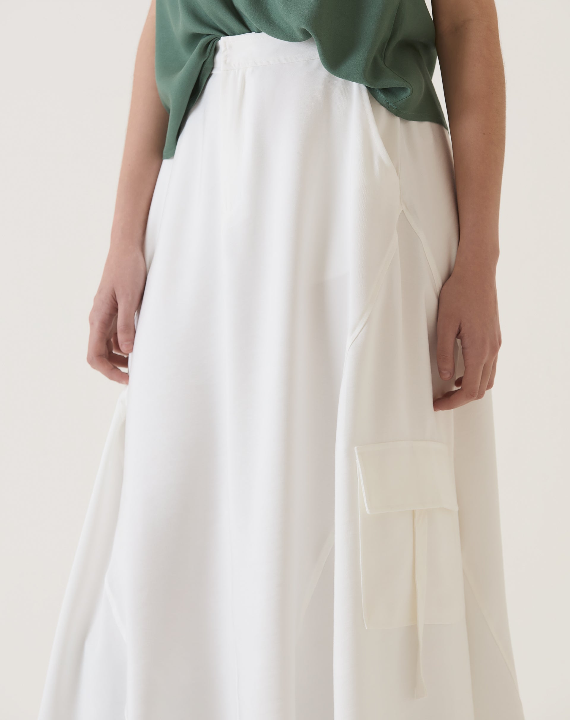 SAIA BOLSOS CARGO DE ALFAIATARIA - OFF-WHITE