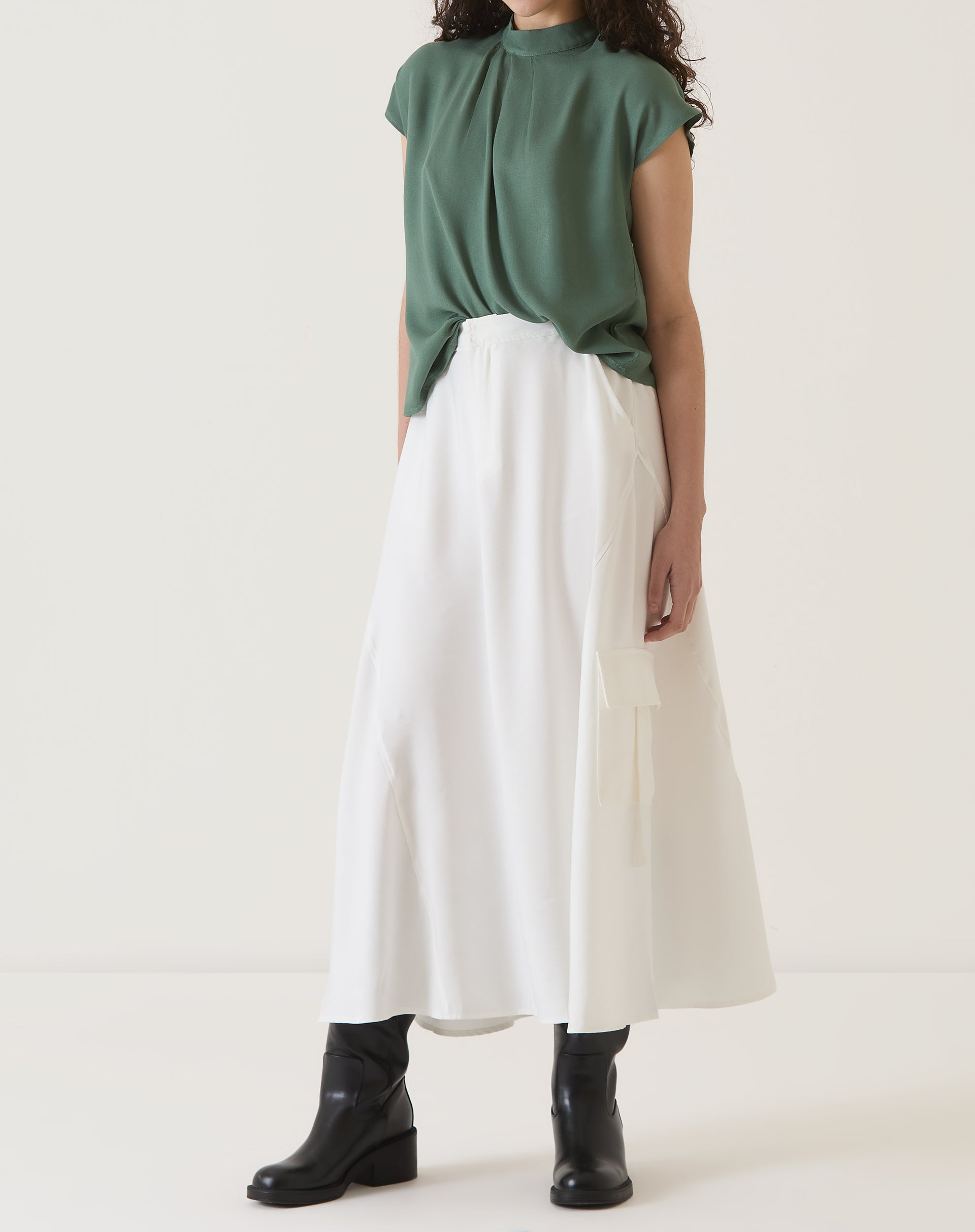 SAIA BOLSOS CARGO DE ALFAIATARIA - OFF-WHITE