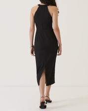 VESTIDO ALÇAS TRANSPASSADAS DE ALFAIATARIA - PRETO