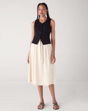 Saia com Amarração de Linho - Natural