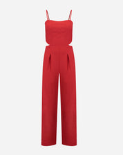 Macacão Corset de Linho - Vermelho