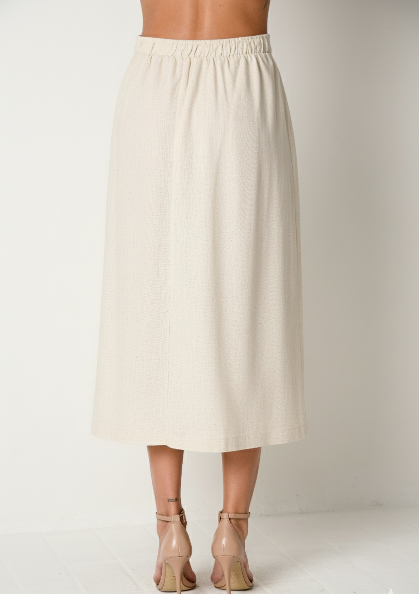 Saia com Amarração de Linho - Natural