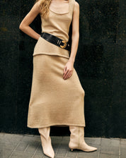 SAIA LONGA TRICOT - BEGE