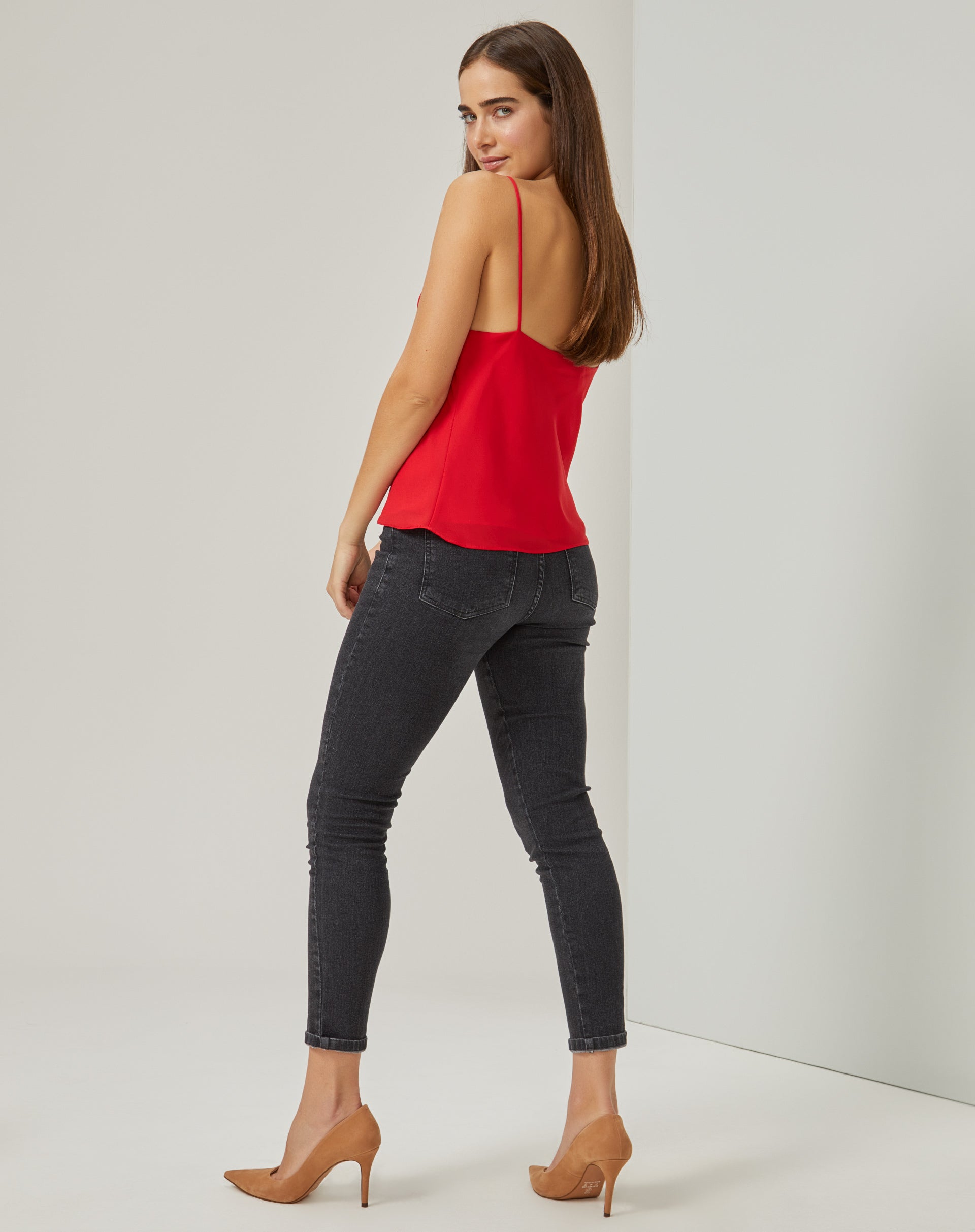 REGATA ALCINHA CREPE - VERMELHO